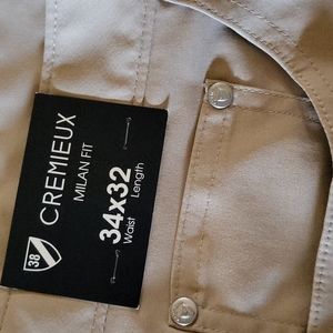 Cremieux Straight-Fit Twill 5-Pocket Milan Pants: Khaki 34x32